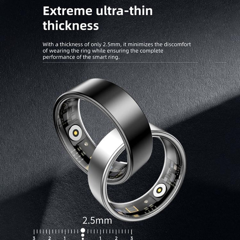 2.0 Smart Fitness Ring β Tracks Steps, Heart Rate, Sleep, Blood Oxygen & Menstrual Cycle | Wellness Ring with Remote Photo Feature