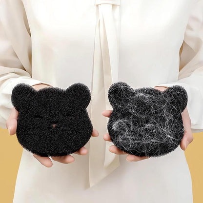 Bear-Shaped Pet Hair Remover for Laundry – 4-Pack Reusable Sponge Lint Catchers | Eco-Friendly Washer Balls for Dog & Cat Hair