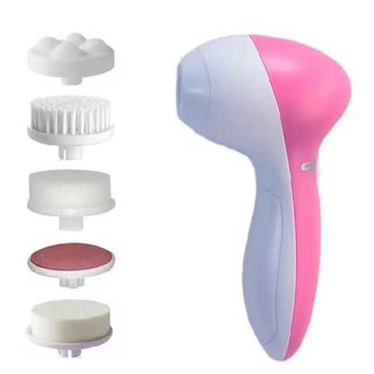 🪷 5‑in‑1 Electric Facial Brush – Gentle Blackhead & Deep Clean Tool