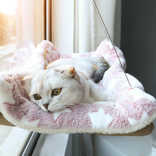 Hanging Window Cat Bed & Hammock – Self-Suction Kitten House for High-View Comfort (Supports 20kg)