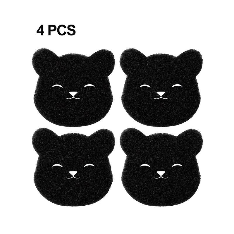 Bear-Shaped Pet Hair Remover for Laundry – 4-Pack Reusable Sponge Lint Catchers | Eco-Friendly Washer Balls for Dog & Cat Hair