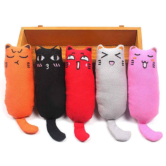 Rustle Sound Catnip Plush Toy – Cute Pillow for Cats & Kittens, Soft Bite & Chew Toy for Teeth Grinding