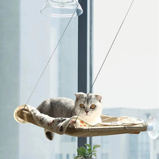 Hanging Window Cat Bed & Hammock – Self-Suction Kitten House for High-View Comfort (Supports 20kg)